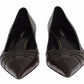 Dolce & Gabbana Chic Brown Leather Kitten Heel Pumps