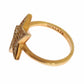 Nialaya Elegant Gold-Plated Sterling Silver Ring with CZ Crystals