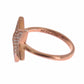 Nialaya Dazzling Pink Gold Plated Sterling Silver CZ Ring