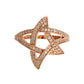 Nialaya Pink Gold Plated Silver CZ Crystal Ring