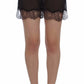 Dolce & Gabbana Elegant Black Floral Lace Silk Shorts