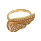 Nialaya Glamorous Gold Plated Crystal Ring