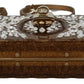 Dolce & Gabbana Elegant Crystal-Studded Gold Box Bag