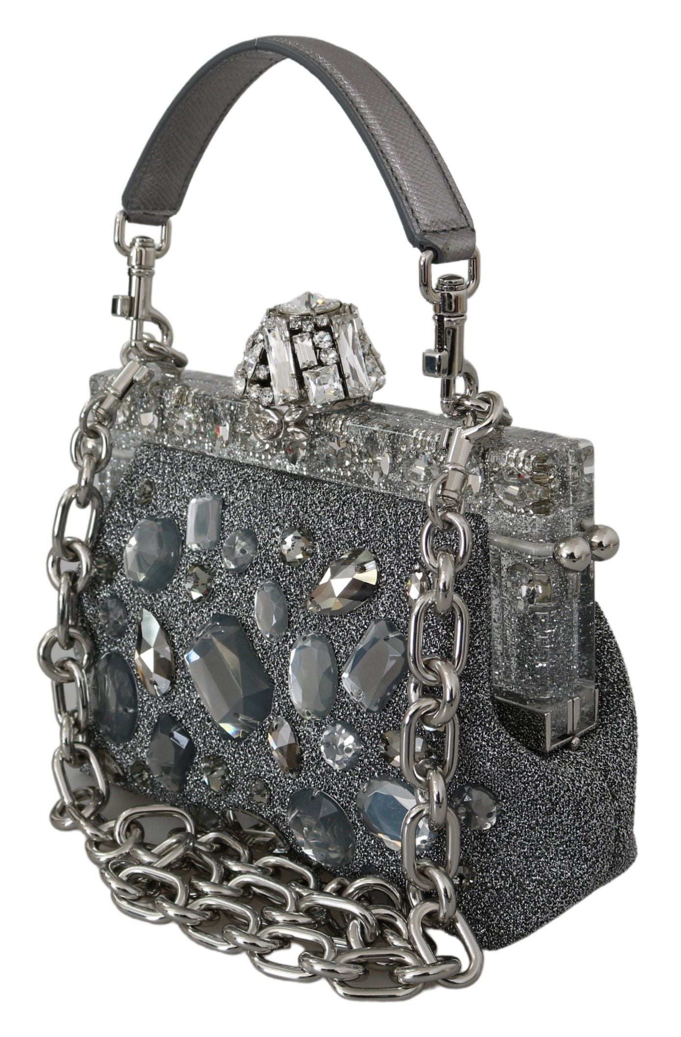 Dolce & Gabbana Elegant Crystal-Studded Evening Clutch