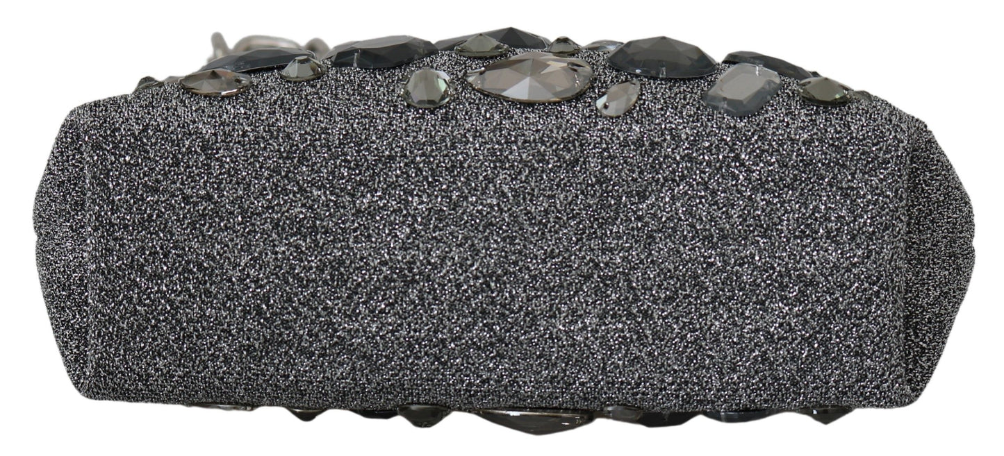 Dolce & Gabbana Elegant Crystal-Studded Evening Clutch