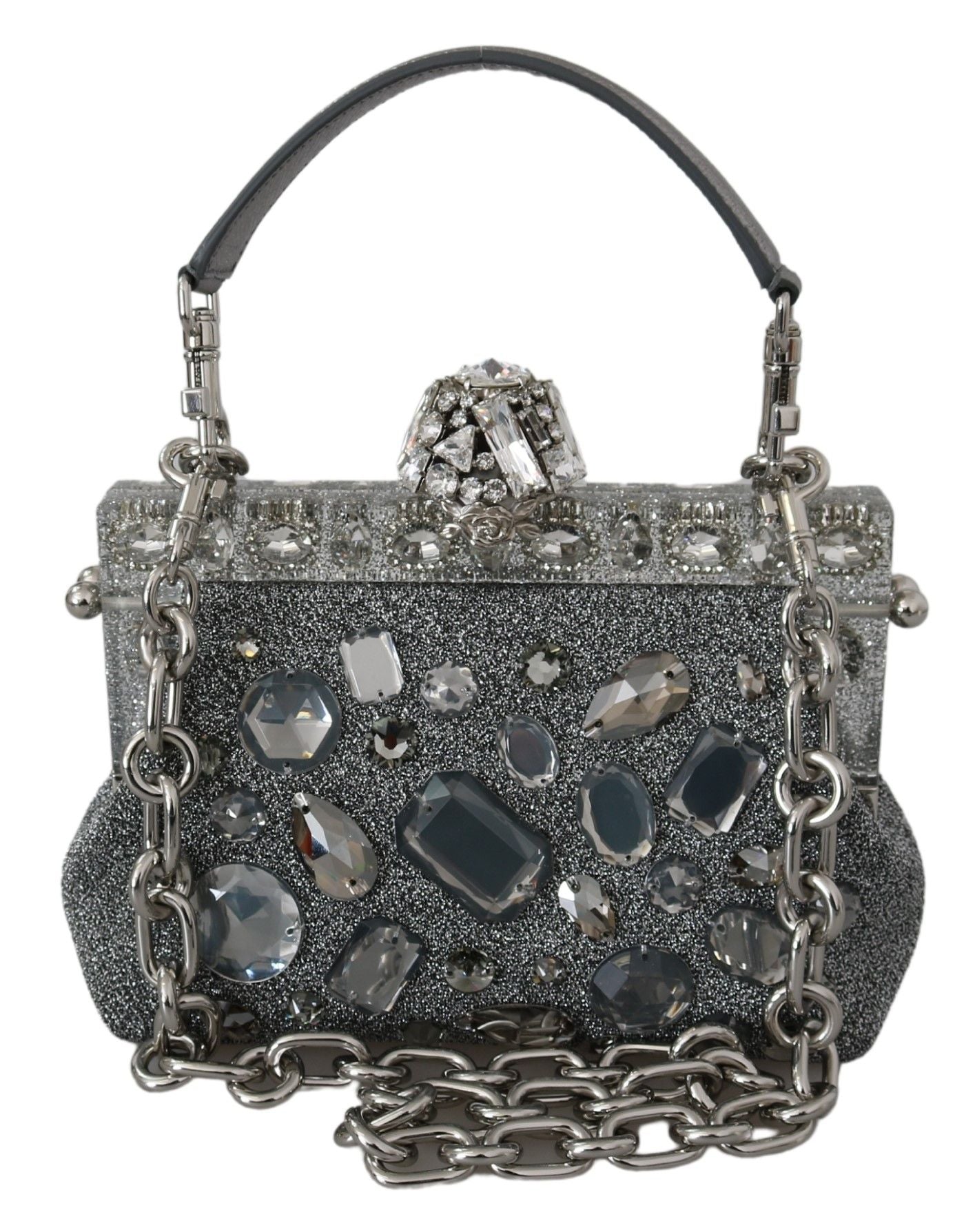 Dolce & Gabbana Elegant Crystal-Studded Evening Clutch