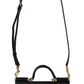 Dolce & Gabbana Chic Black Leather Sicily Handbag with Angel Detail