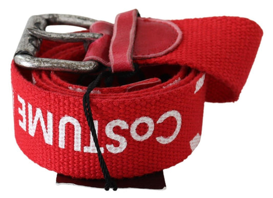 Costume National Chic Red Leather Fashion Belt