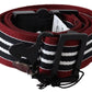 Costume National Striped Leather Fashion Belt in Black & Red