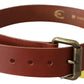 Just Cavalli Chic Brown Leather Logo Waist Belt