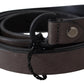 Costume National Elegant Brown Leather Waist Belt with Buckle