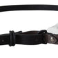 Costume National Elegant Brown Leather Waist Belt with Buckle