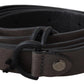 Costume National Elegant Brown Leather Waist Belt with Buckle