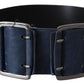 GF Ferre Chic Blue Leather Belt with Silver Tone Hardware