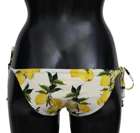 Dolce & Gabbana Multicolor Lemon Print Bikini Bottom