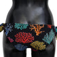 Dolce & Gabbana Chic Black Side-Tie Coral Print Bikini Bottom