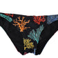 Dolce & Gabbana Chic Black Side-Tie Coral Print Bikini Bottom