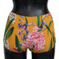 Dolce & Gabbana Chic Orange Floral High Waist Bikini Bottom