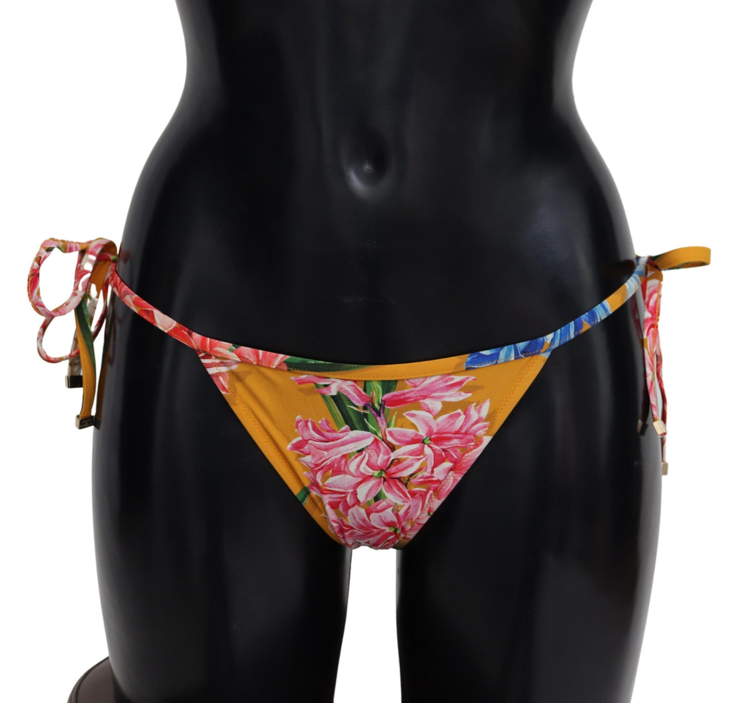 Dolce & Gabbana Chic Floral Orange Bikini Bottom