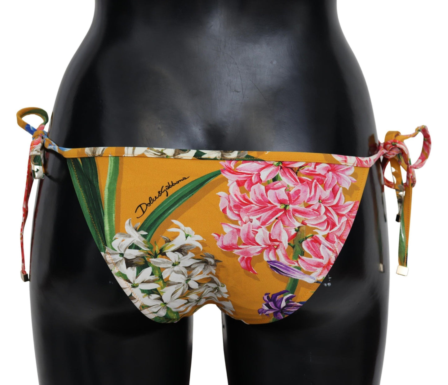 Dolce & Gabbana Chic Floral Orange Bikini Bottom