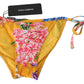 Dolce & Gabbana Chic Floral Orange Bikini Bottom