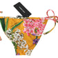 Dolce & Gabbana Chic Floral Orange Bikini Bottom