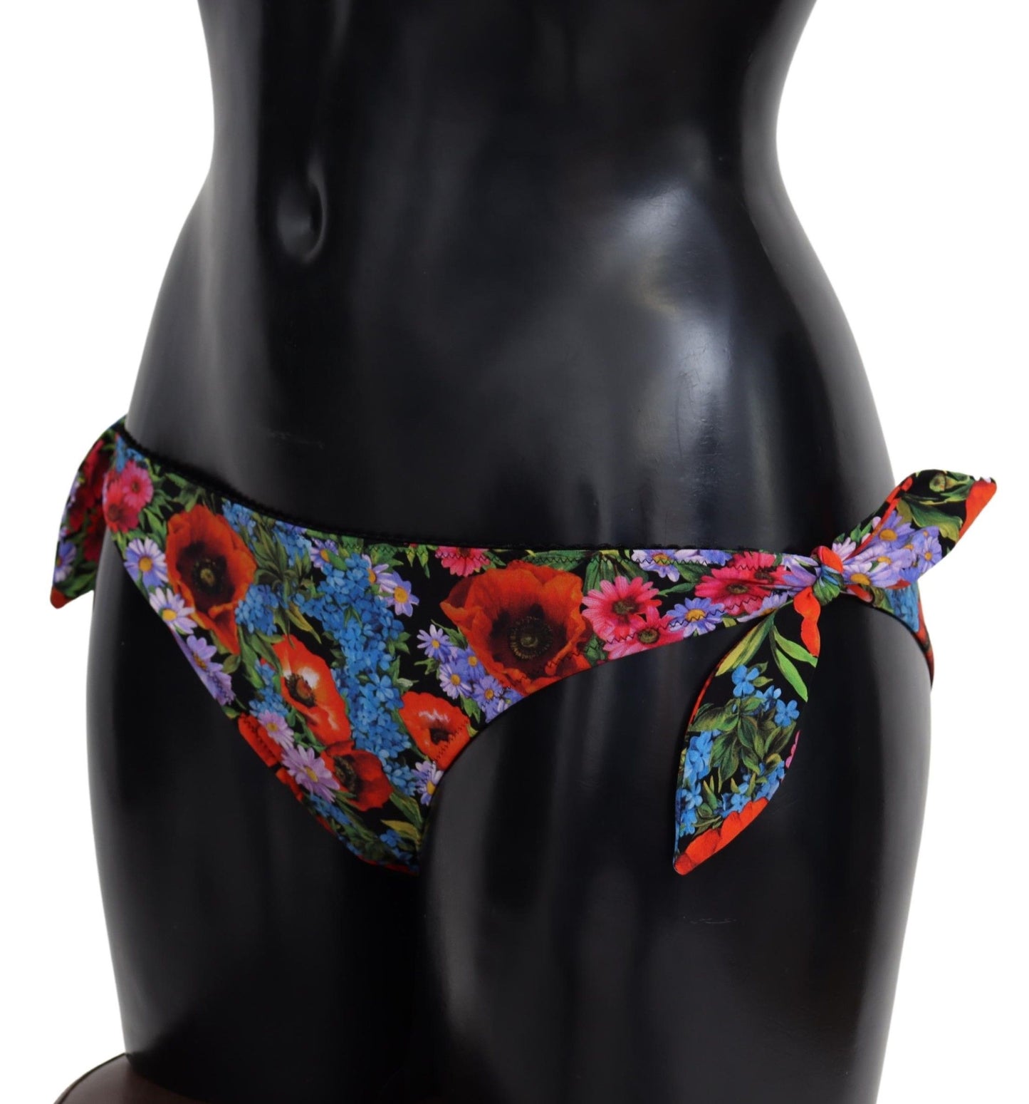 Dolce & Gabbana Chic Floral Side Tie Bikini Bottom