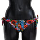 Dolce & Gabbana Chic Floral Side Tie Bikini Bottom