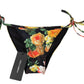 Dolce & Gabbana Elegant Black Floral Bikini Bottom