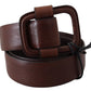 Ermanno Scervino Chic Dark Brown Leather Waist Belt