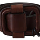 Ermanno Scervino Chic Dark Brown Leather Waist Belt