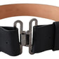 Ermanno Scervino Chic Leather Adjustable Black Belt