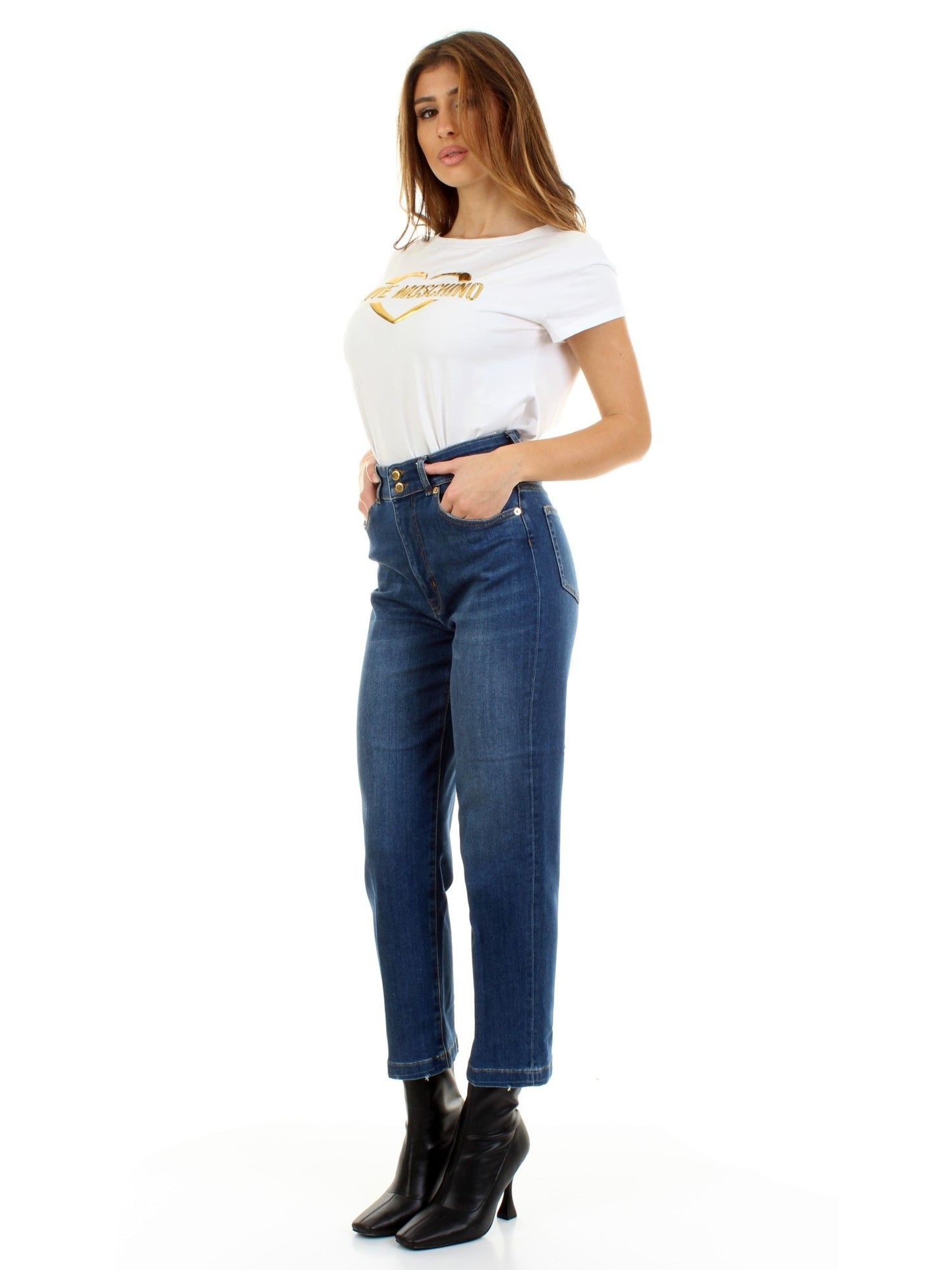 Love Moschino Blue Cotton Women Jeans