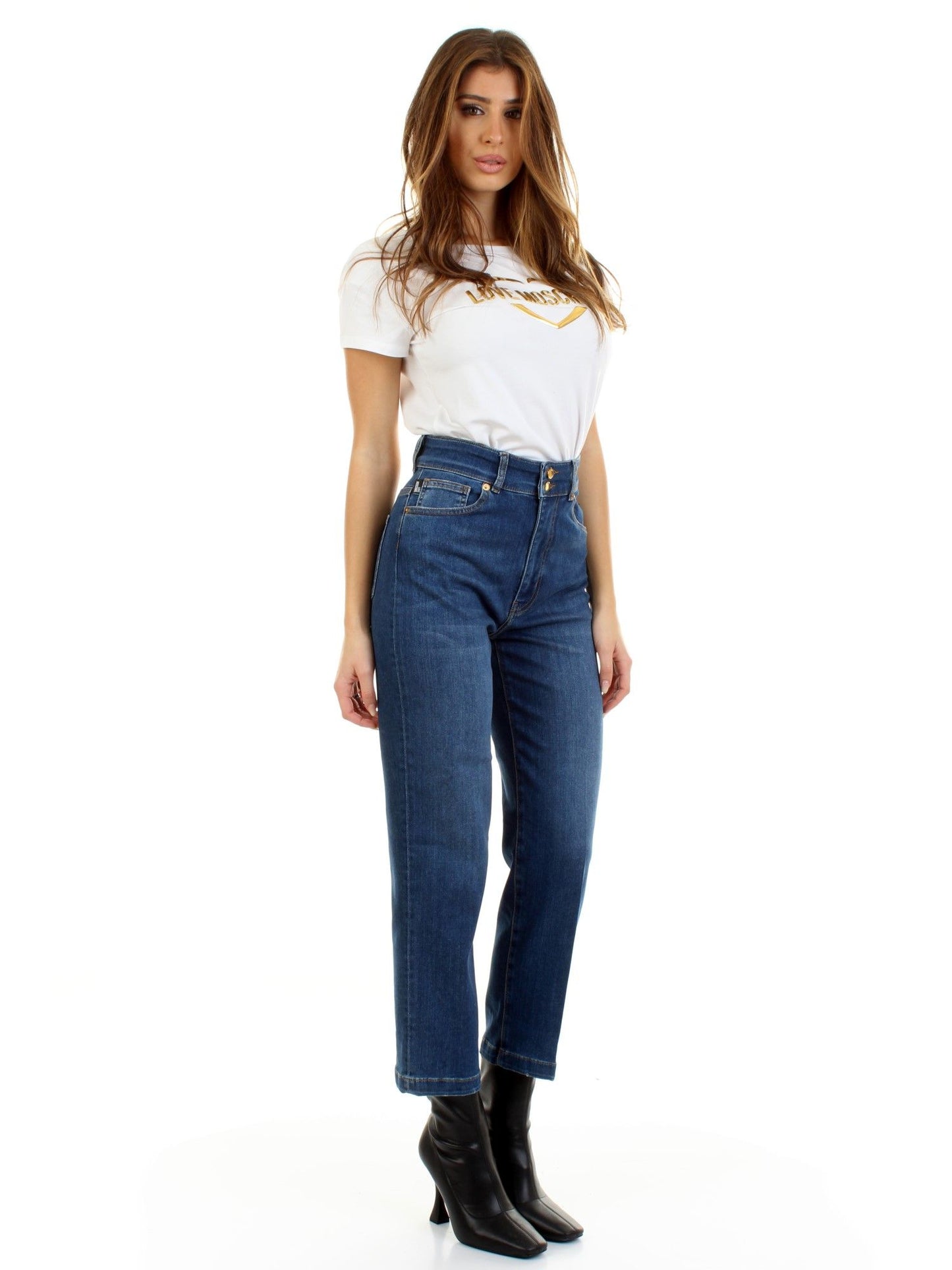 Love Moschino Blue Cotton Women Jeans