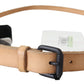 Scervino Street Elegant Brown Leather Fashion Belt