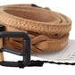 Scervino Street Elegant Brown Leather Fashion Belt