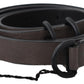 Costume National Elegant Dark Brown Leather Belt