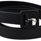 Costume National Elegant Black Leather Fashion Belt