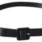 Costume National Elegant Black Leather Fashion Belt