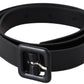 Costume National Elegant Black Leather Fashion Belt