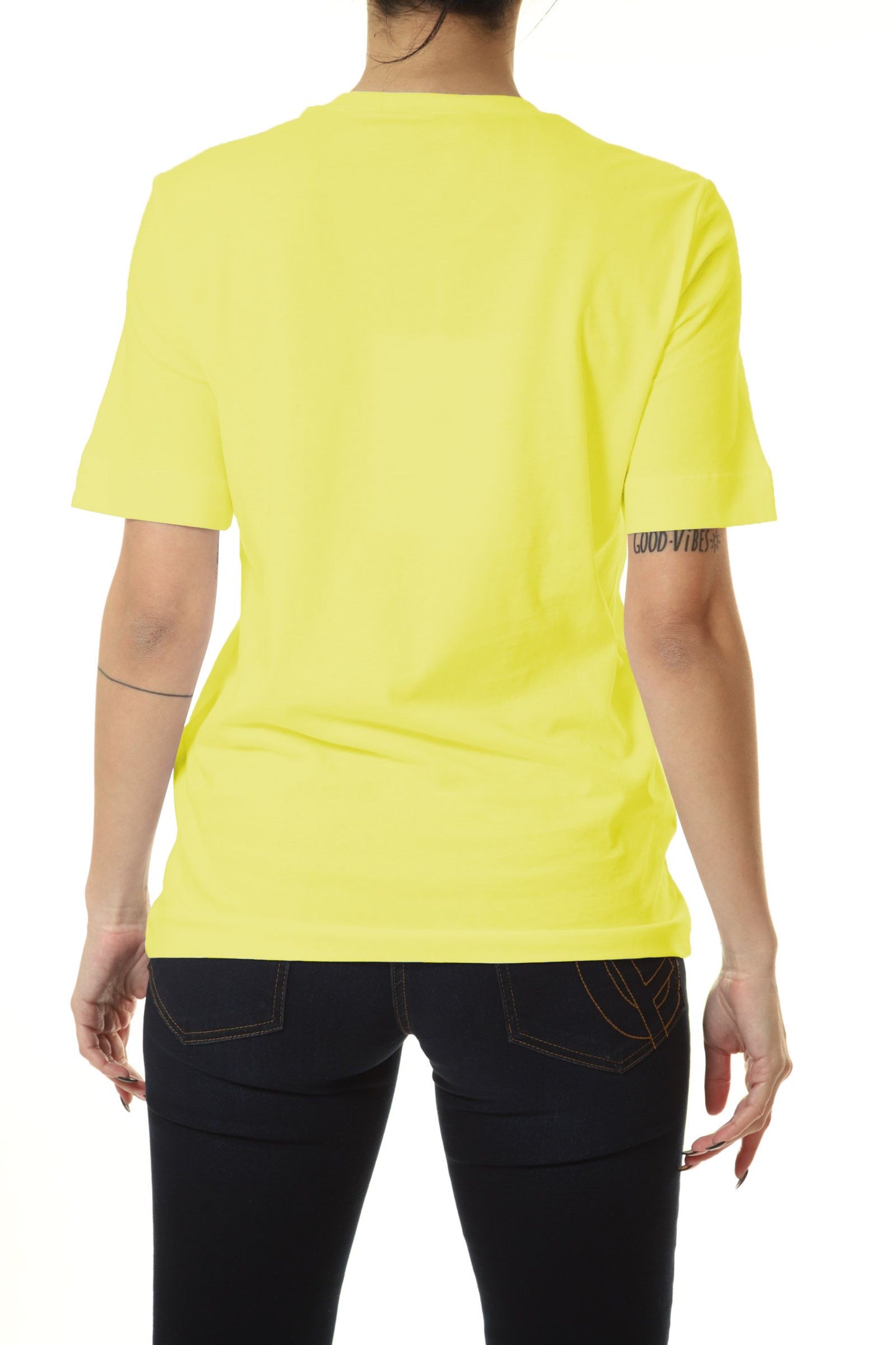 Love Moschino Yellow Cotton Women T-Shirt