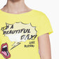 Love Moschino Yellow Cotton Women T-Shirt