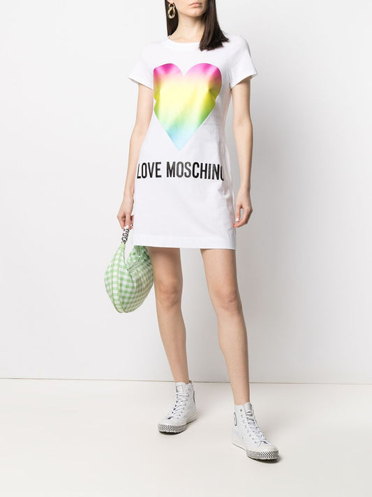 Love Moschino White Cotton Women Dress