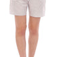 Andrea Incontri Chic White Checkered Cotton Shorts