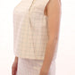 Andrea Incontri Chic White Sleeveless Cotton Shirt Top