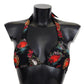 Dolce & Gabbana Chic Heart Print Bikini Top - Black Elegance