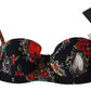 Dolce & Gabbana Chic Floral Heart Print Bikini Top