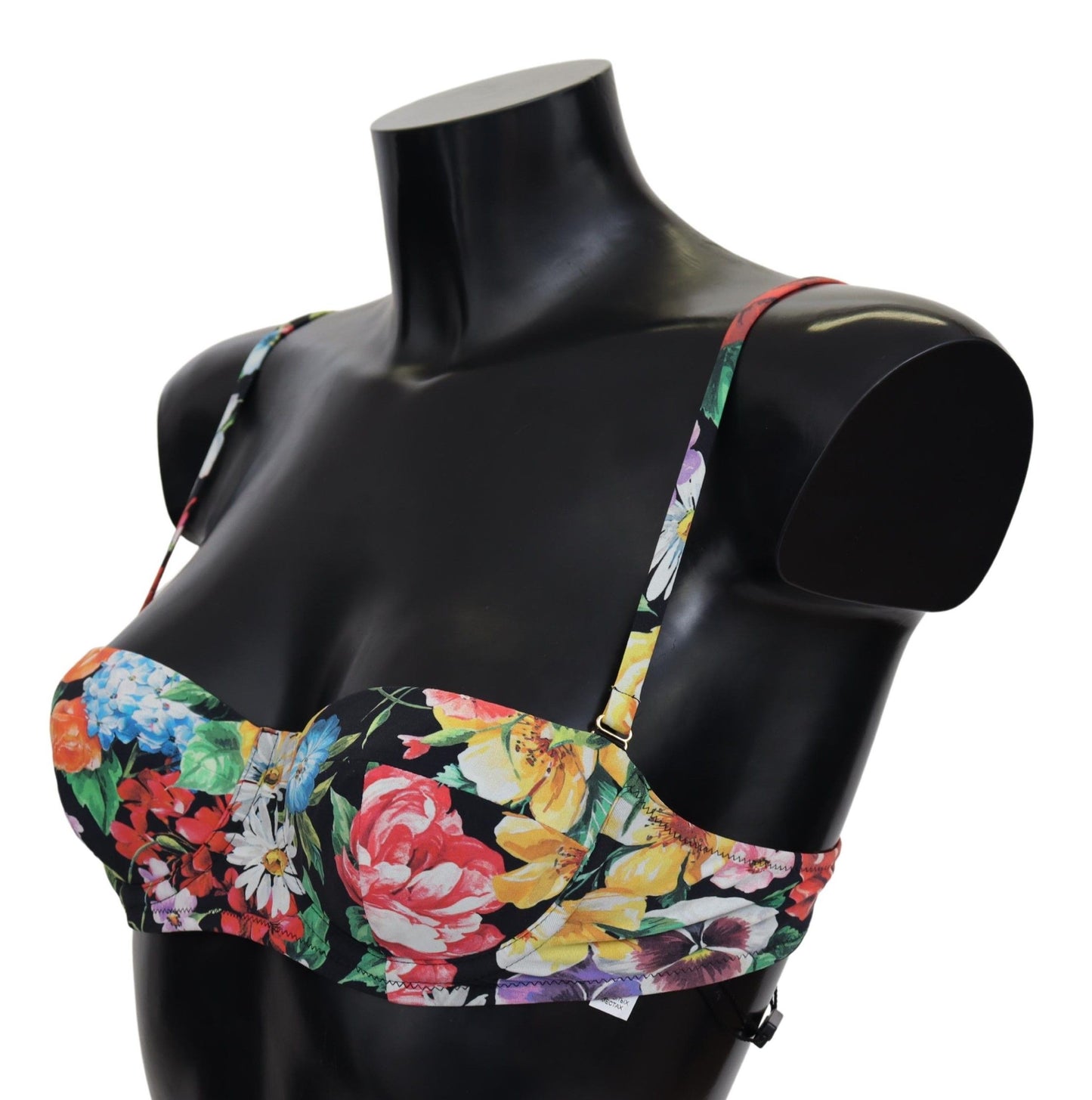 Dolce & Gabbana Elegant Floral Print Bikini Top