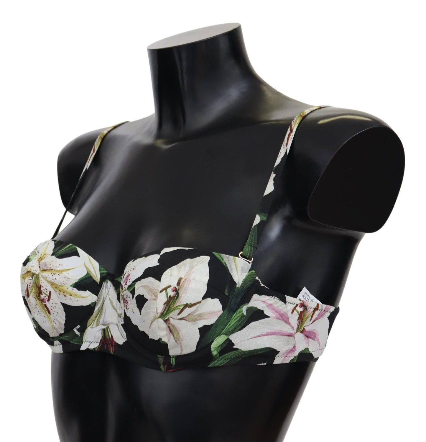 Dolce & Gabbana Elegant Floral Print Bikini Top