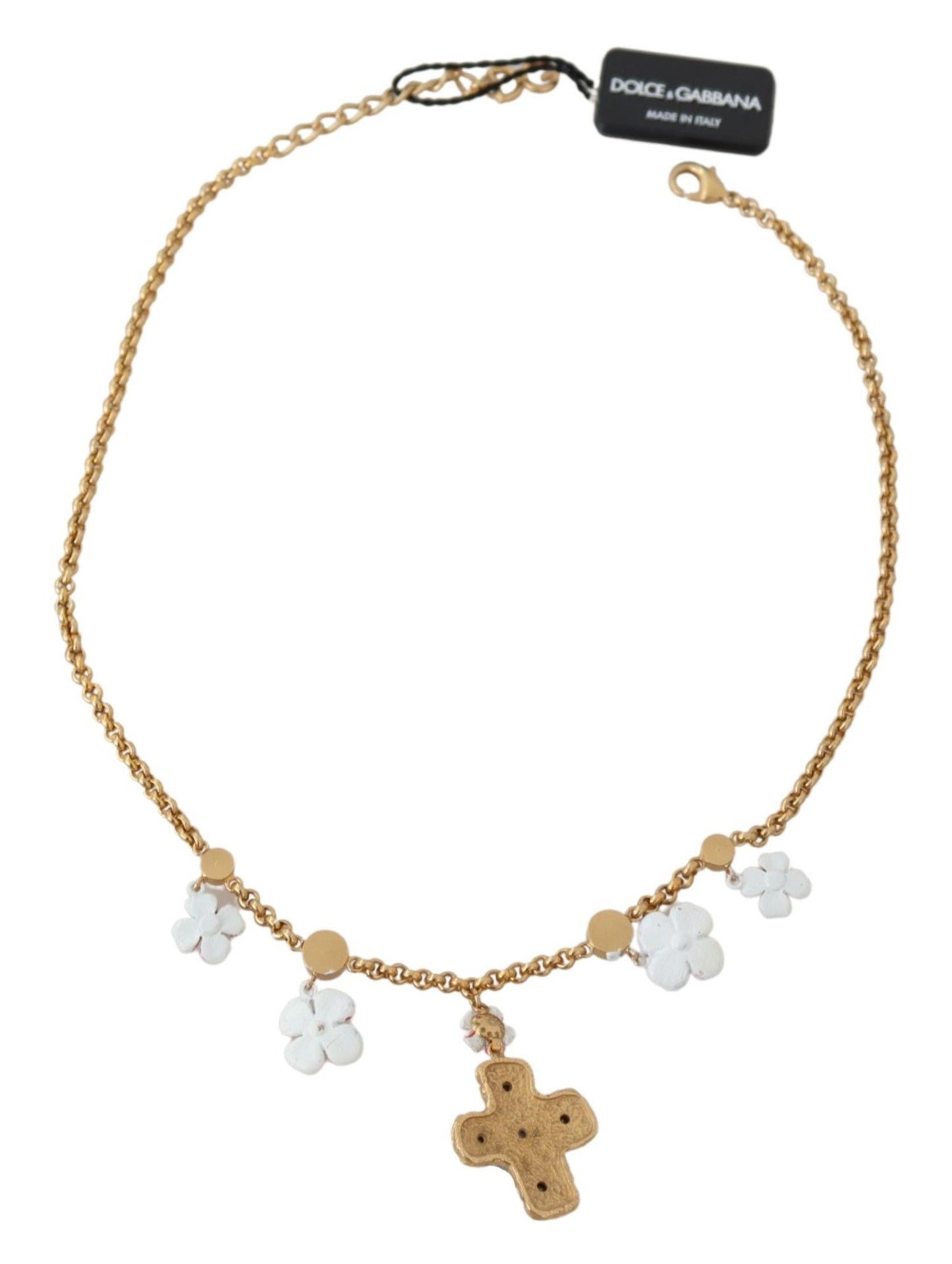 Dolce & Gabbana Elegant Charms Crystal Pendant Necklace